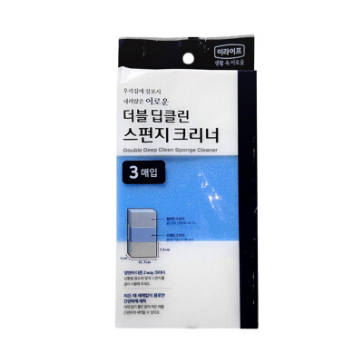 Lotte/Urethane/Sponge/Cleaner/3p/Double/Deep Clean/Sponge/Cleaner