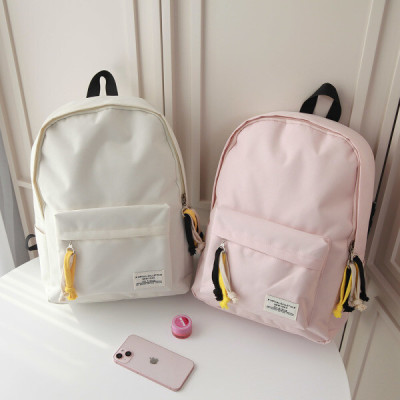 New Semester/Middle School Student/Bag/High School Student/Backpack/Plain Colored/Canvas Bag/Basic/T
