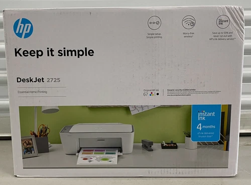 Brand New HP DeskJet 2725 Wireless All-in-One Printer Mobile Print Scan Copy