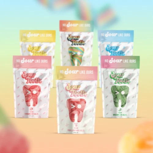 Sour Tooth Bussin Belts Pack: 6 Pack of Assorted Flavor Sour Belts