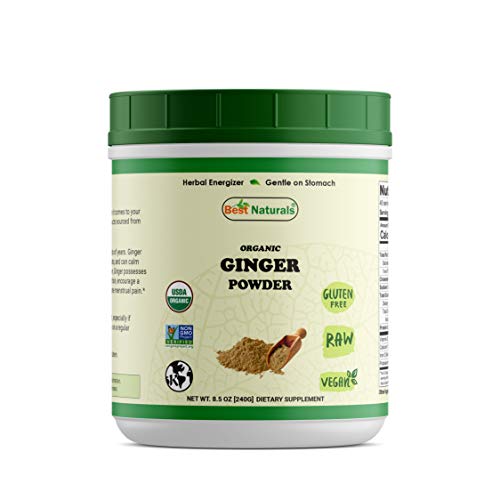 Best Naturals Certified Organic Ginger Powder 8.5 OZ (240 Gram), Non-GMO Project Verified & USDA Certified Organic