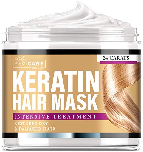 Keratin Hair Mask Natural Intensive Treatment - Made in USA - Effective Mask with Coconut Oil, Retinol & Aloe Vera - Moisturizing Anti Frizz Powerful Keratin Complex