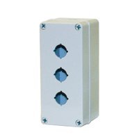 LED Andon 22mm Polycarbonate Enclosure, Light Gray, 3 Hole