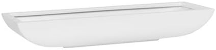 Pottery Pots White Long Flower Pot Classic Table Centerpiese Modern Rectangular Low Balcony Planter Pot, 4" H x 9.5" W x 25" L