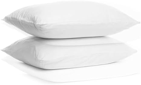 DTEX HOMES Bounce to Back Pillows Easy Care Super Soft Pillows, Pack of 2 - White