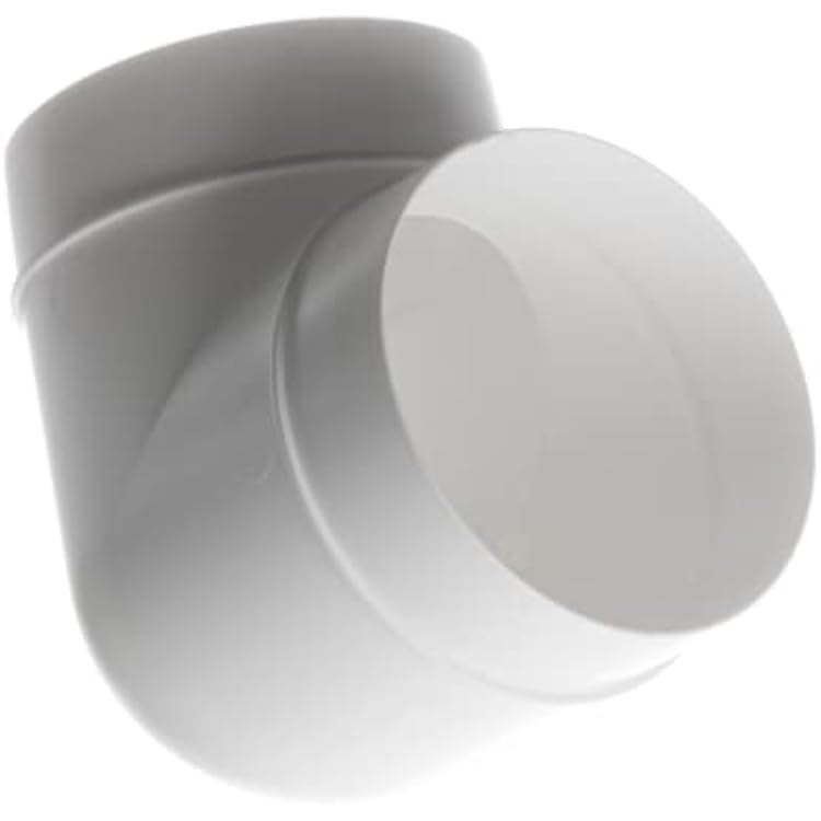 4 Inch Duct Connector - 90 Degree Elbow - Round PVC Ducting - Ventilation Pipe, Hose, Bend, Tube