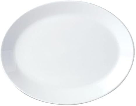 Steelite 11010142 Simplicity White 12" Oval Coupe Platter - 12 / CS