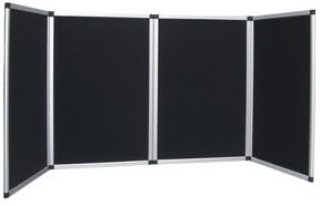 Signworld Folding Panel Table Top Display - 4 Panels (Black)