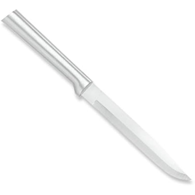 Rada Cutlery Utility Steak Knife R104, 4.88 Stainless Steel Serrated Blade, Silver Handle