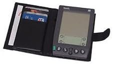 Black Leather PDA Case with Velcro Closure