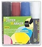 Artline EPP-20 Poster Markers, Vivid Opaque, 20.0mm Primary Colors, 4 Pack