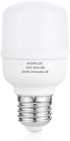 aooshine Q50 Dimmable LED Light Bulb - 3000K Warm White LED Light Bulb, Standard E26 Base, 1 Pack, 650 Lumens, 120Volts 6Watts Lighting Bulbs for Lamp, 680 LUMENS