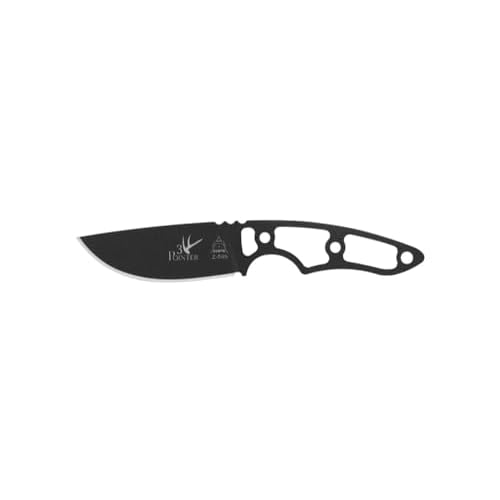 Tops Knives TP3PR03: 3 Pointer Skeletonized Fixed Blade - Black KydexBelt Loop Sheath