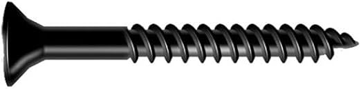 Gatemate R350443#12 x 2" Countersunk Phillips Square Drive Wood Screws with Black Finish - 18 per Package