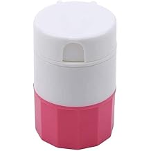 Pulverizer Grind Medicine Crusher Grinder Tablet Cutter with Small Pill Box Container Multifunctional Round Box Pink Useful Design