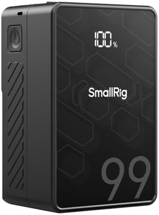 SmallRig Mini V-Mount Batarya, BP Port, D-Tap ve USB-C, 6800mAh, 65W Hızlı Şarj, 14.54V, LG Hücreli