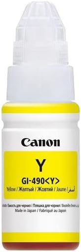 Canon ORİJİNAL G1400 G2400 G3400- GI 490 Yazıcılar için uyumlu 70 ml Sarı Orijinal Mürekkep GI-490
