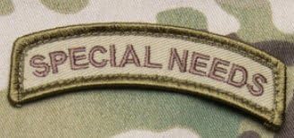 Mil-Spec Monkey Special Needs Tab Patch - Multicam, 3.25 Inch x 1.1 Inch