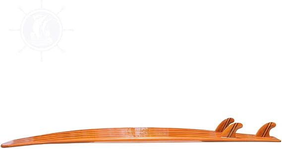 Old Modern Handicrafts Wooden Long Surfboard with Glossy Exterior - Crafted from Canadian Western Red Cedar - 109L x 24W x 7.9H Inches
