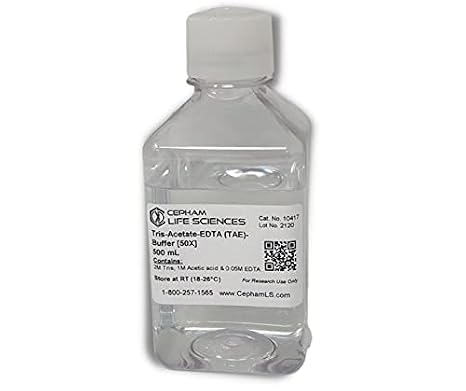 50X TAE Buffer (Tris-Acetate-EDTA), 500 mL, #10417 from Cepham Life Sciences