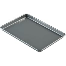 Medium Baking/Oven Tray, Premium Quality, Easy to Clean, Teflon Innovations Non-Stick Silicone Coating,Grey,packaging may vary