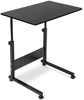 Adjustable Mobile Table Laptop Table Notebook Desk Portable PC Stand Sofa Computer Stand Desk Mobile Computer Workstation for Bed Sofa 40x60x 67-80 cm Black