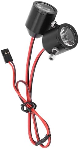 Rc Car Headlight Kit, 3W LED Spotlights Searchlights Replacement for Rc Vehicle Model Super Bright Headlights Upgrade Black