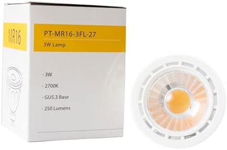 SPW Pro-Trade MR16 LED 3W 250 Lumens 2700K 38 Degree PT-MR16-3FL-27 30,000 Hours 10-18V Low Voltage 12v Landscape Lighting Bulb Dimmable Lamp Multicolor