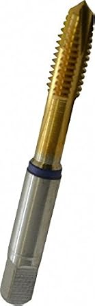 GUHRING 9039070079380 Spiral Point Tap, Plug, Powered Metal Cobalt, TiN Coating, 3 Flute, 5/16"-18 Size