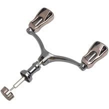 Fishing Reel Handle, Double Crank with Nut Left Right Interchangeable Hollow Grip for 10005000 Reels, Fishing Reel Replacement Parts Reel Handle