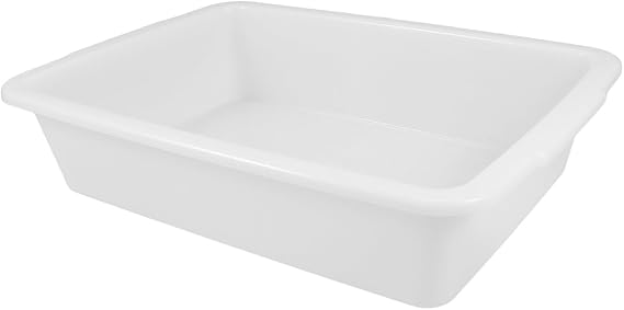 Generic Large Plastic Laboratory Tray with Leak Prevention and Organised Storage for Chemical Laboratories White Reagent Plate for Spill Containment and Teaching Use