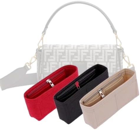Bag Organizer for Fendi Medium Baguette Bag(27L x 15H x 6D cm) (Black, Style A: Exposure)