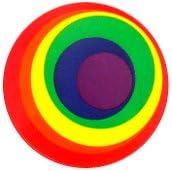 Rainbow Bullseye Static Cling