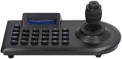 Fockety PTZ Joystick Controller, POE Network 3D Joystick Decoding Keyboard Indoor with Joystick, LCD Display, for Network Dome , Compatible with Most IP Cameras (US)