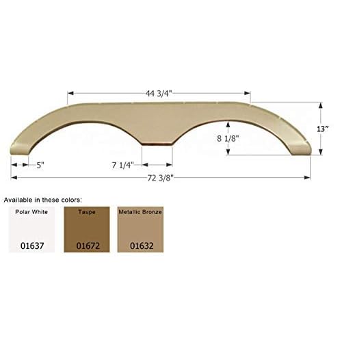 ICON Fender Skirt, Tandem, Keystone, FS774, Polar White