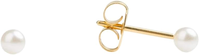 STUDEX Sensitive Pearl Stud Earrings | Hypoallergenic and Nickel Safe for Sensitive Ears | Gold Plated Posts | High Fashion Earrings for Women and Men