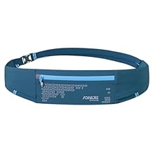AWKSPORTS Running Belt Fanny Pack for Men Women with Adjustable Elastic Strap, Lightweight Reflective Waist Bag No-Bounce for Walking Traveling (A#Blue)