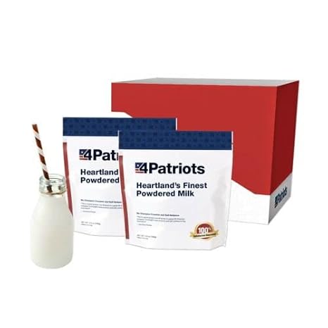 4Patriots | Heartland's Finest Powdered Milk Kit | 64 Servings | 25 Year Shelf Life