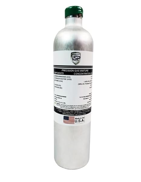 Calibration Gas Cylinder for BW Monitors (2.5% CH4/LEL, 18% O2, 100 ppm CO & 25 ppm H2S) (58L)
