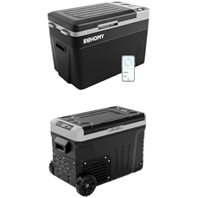 EUHOMY 12 Volt 32QT and 37QT Portable Freezers with ACDC Power for Camping, Travel, Truck, Boat