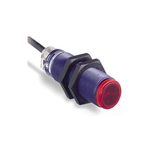 Telemecanique Sensors XUB5APANL2 Diffuse w Adj. Sensitivity Photoelectric Sensor, Plastic 18-mm Barrel, DC Input, 3-Wire PNP Output, NO Contacts, 2-m Electrical Cable