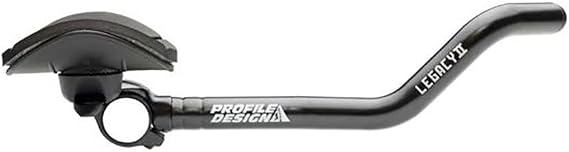 Profile Design Legacy II Aerobars, Aluminum Aerobar Extensions for Triathlon and Time Trial Bikes, Adjustable Armrests, Handlebar Rest for Cycling, Black, One Size | bike-handlebars