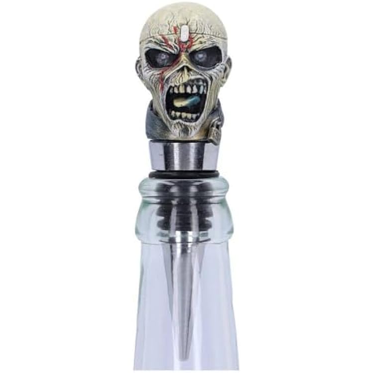 Nemesis Now Officially Licensed Iron Maiden Piece of Mind Bottle Stopper, Silver, 10cm