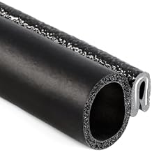 TRIM-LOK Trim Seal, Edge Trim with Side Bulb, Fits 0.625-Inch Bulb, 1/16-Inch Edge, 3/8-Inch Leg, 25-Foot Length, Black Pebble Finish, Flexible PVC Plastic Trim with EPDM Rubber Weather Stripping