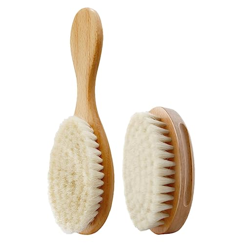 2pcs Wool Hair Brush Gentle Shower Cleaning Brush Hairdressing Comb for Soft Hair Care for Barber Shops Home Use Durable Design with Fine Craftsmanship