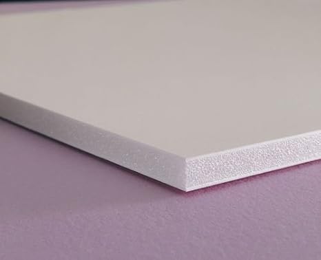 Celtec Expanded PVC Sheet, Satin Smooth Finish, 6mm Thick, 24" Length x 48" Width, White