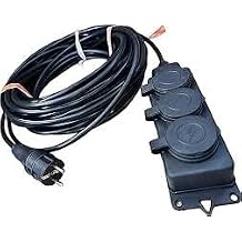 3'LÜ GRUP PRİZ 3x2,5 MM CCA TTR SİYAH RENK TOPRAKLI KAUÇUK SEYYAR ELEKTRİK KABLOSU 20 METRE (20 metre)