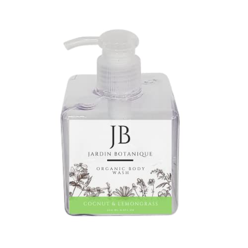 Coconut & Lemongrass Organic Body Wash 8 oz Bottle