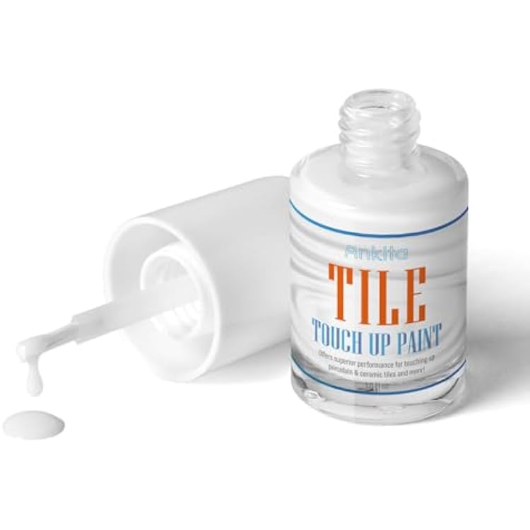 Tile Paint, High-Gloss White Ceramic Tile Paint Kit Bathroom Wall for Chips, Scratches, Cracks and Spots on Enamel, Acrylic, Porcelain, Tiles in Kitchen and Bathroom