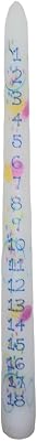 Birthday Countdown Candle - Multi Color - 1-18 Years 10 inches Tall - Skinny Taper Candle